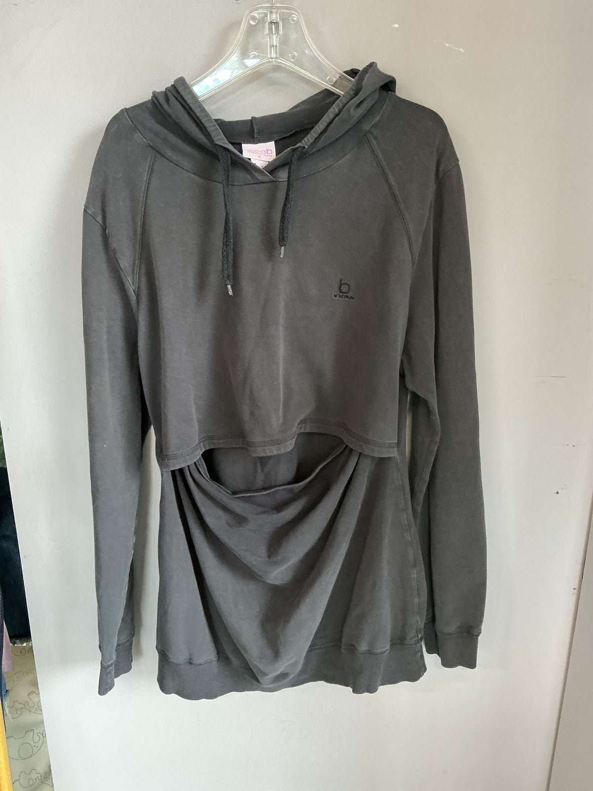 Boob Nursing Hoodie Grey size x-large