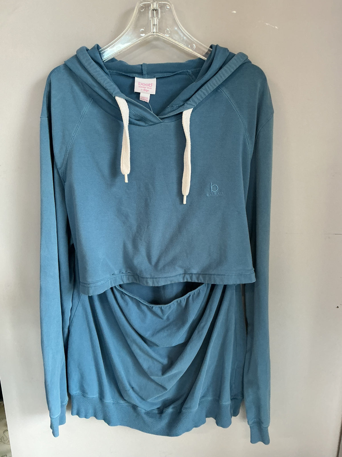 Boob Nursing Hoodie Blue size x-large