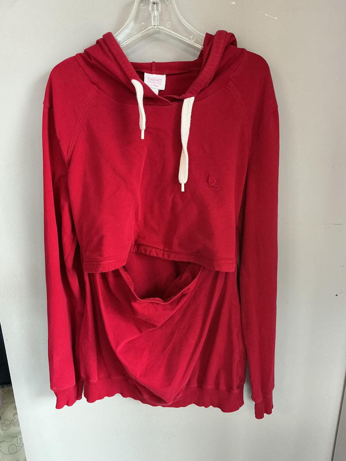 Boob Nursing Hoodie Red size x-large