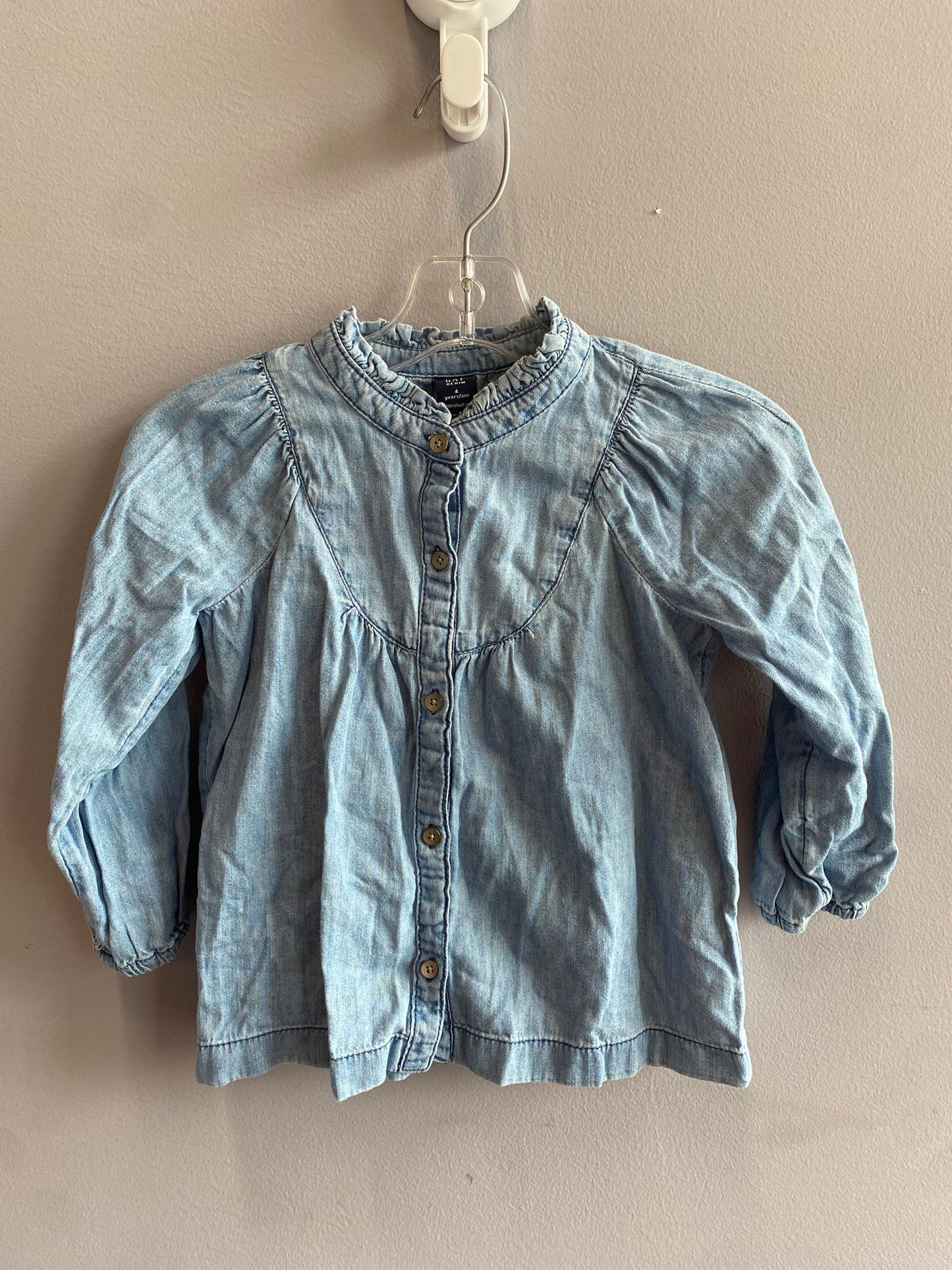 Gap Denim Long Sleeve Shirt Size 4