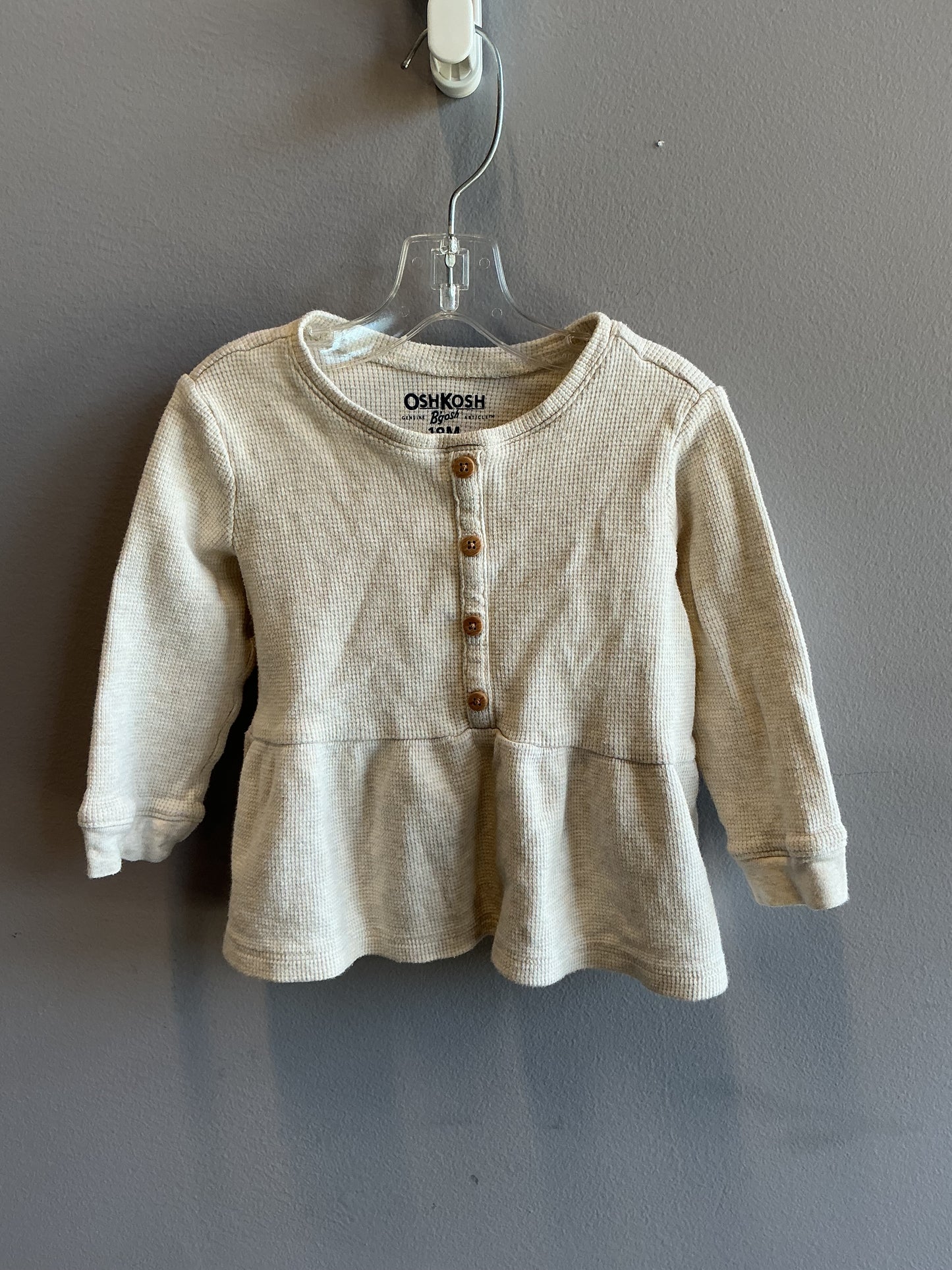 Oshkosh waffle long sleeve top 18M