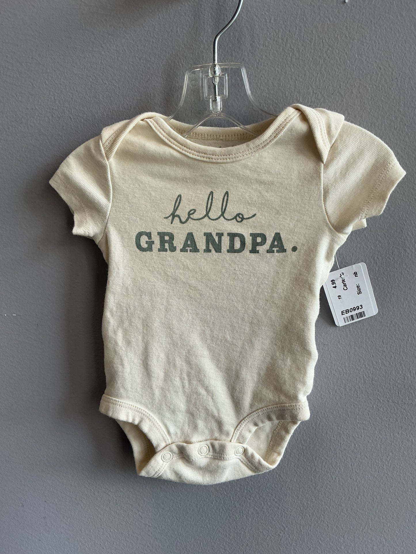 Carter’s Shortsleeve Onesie Sz NB