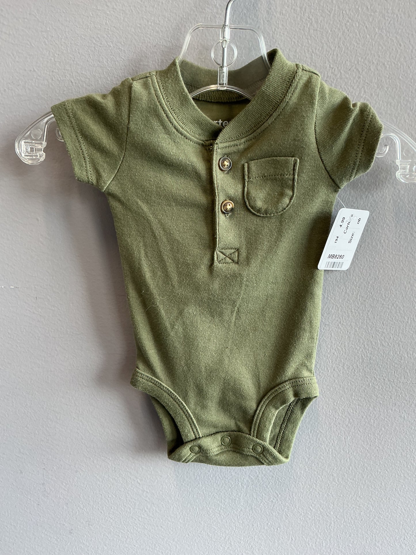 Carter’s Shortsleeve Onesie Sz NB