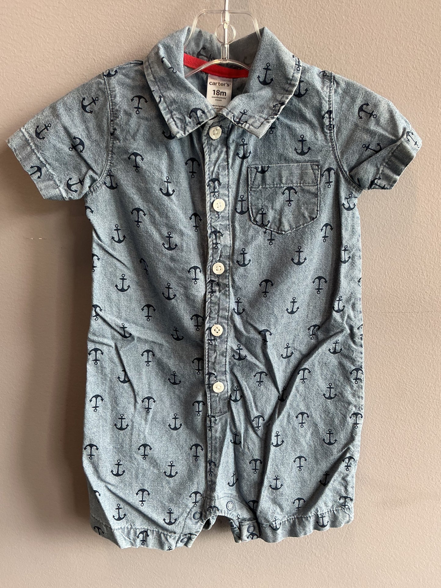 Oshkosh Button Down One Piece Sz 18m