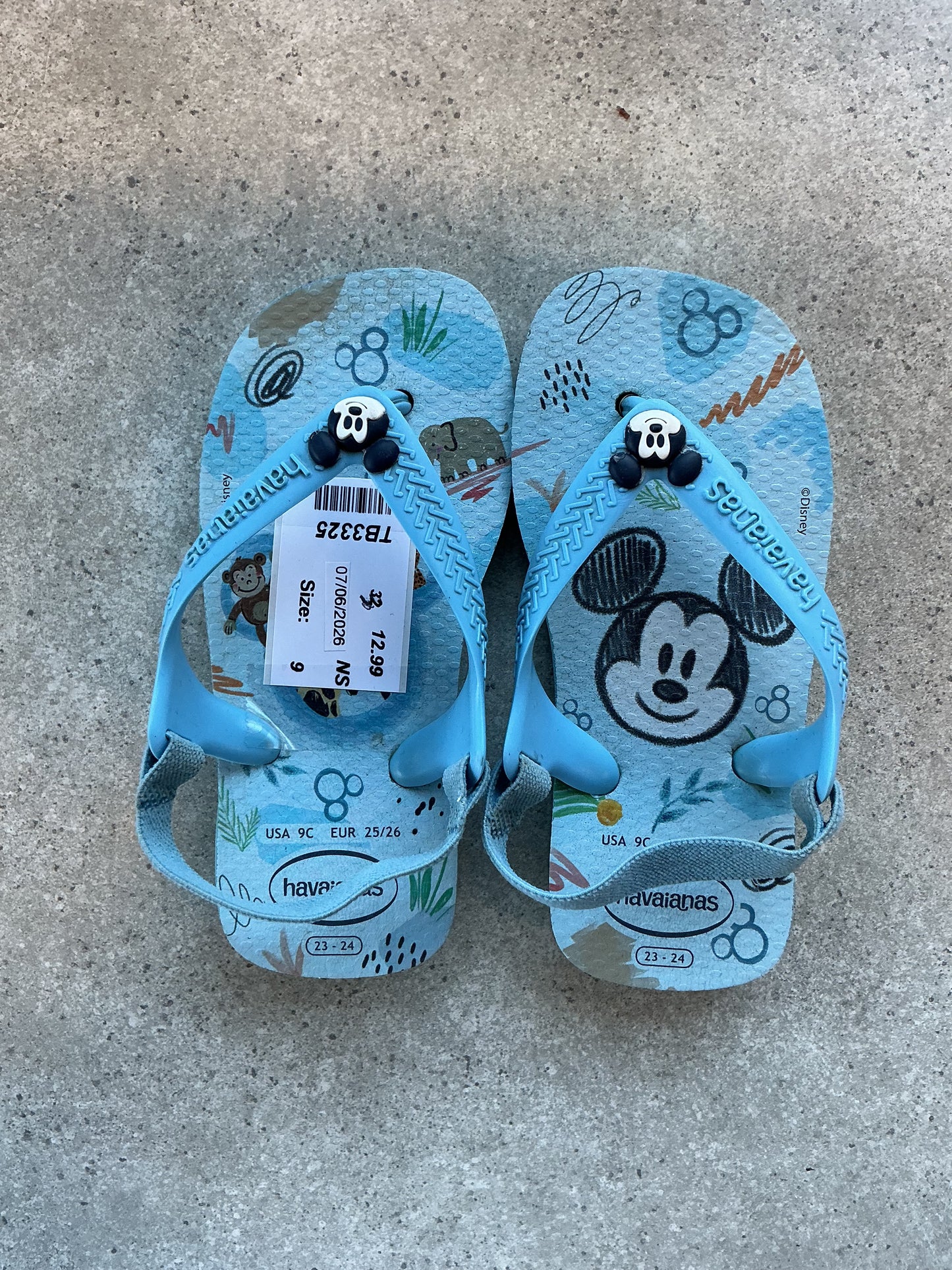 Disney Havaianas Sandals Sz 9