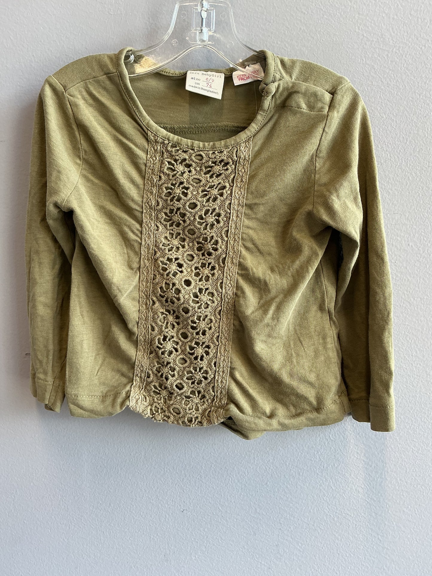 Zara long sleeve top6-9 months