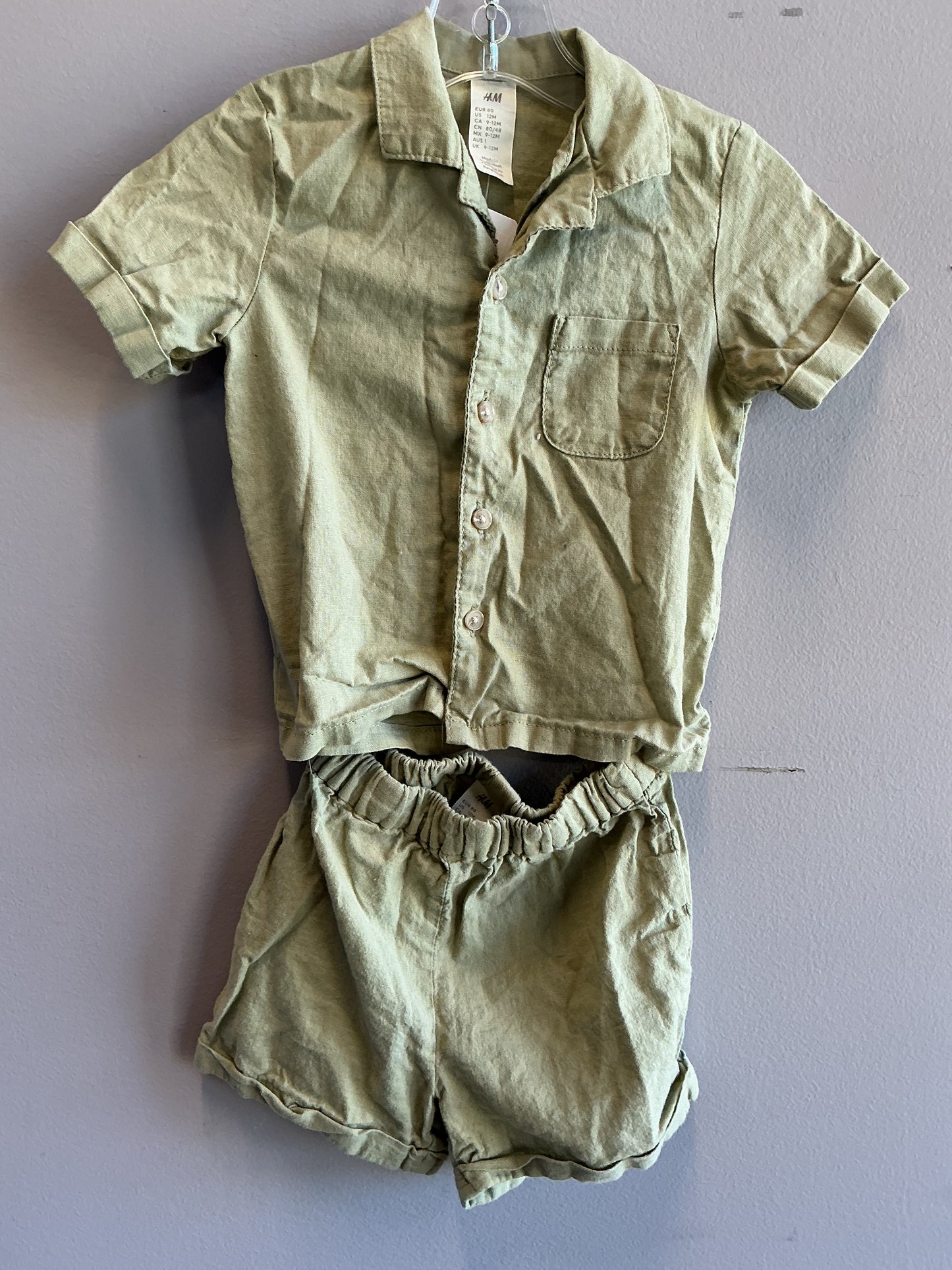 H & M Two Piece Set 9-12M
