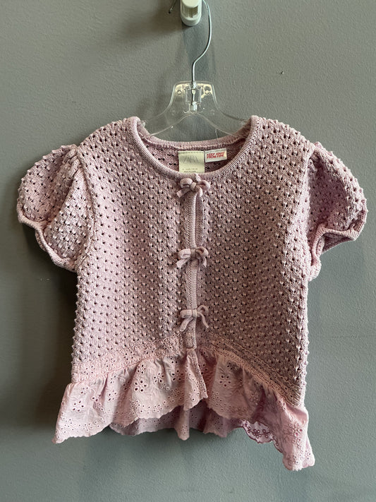 Zara Short Sleeve Button Down Sweater size 6
