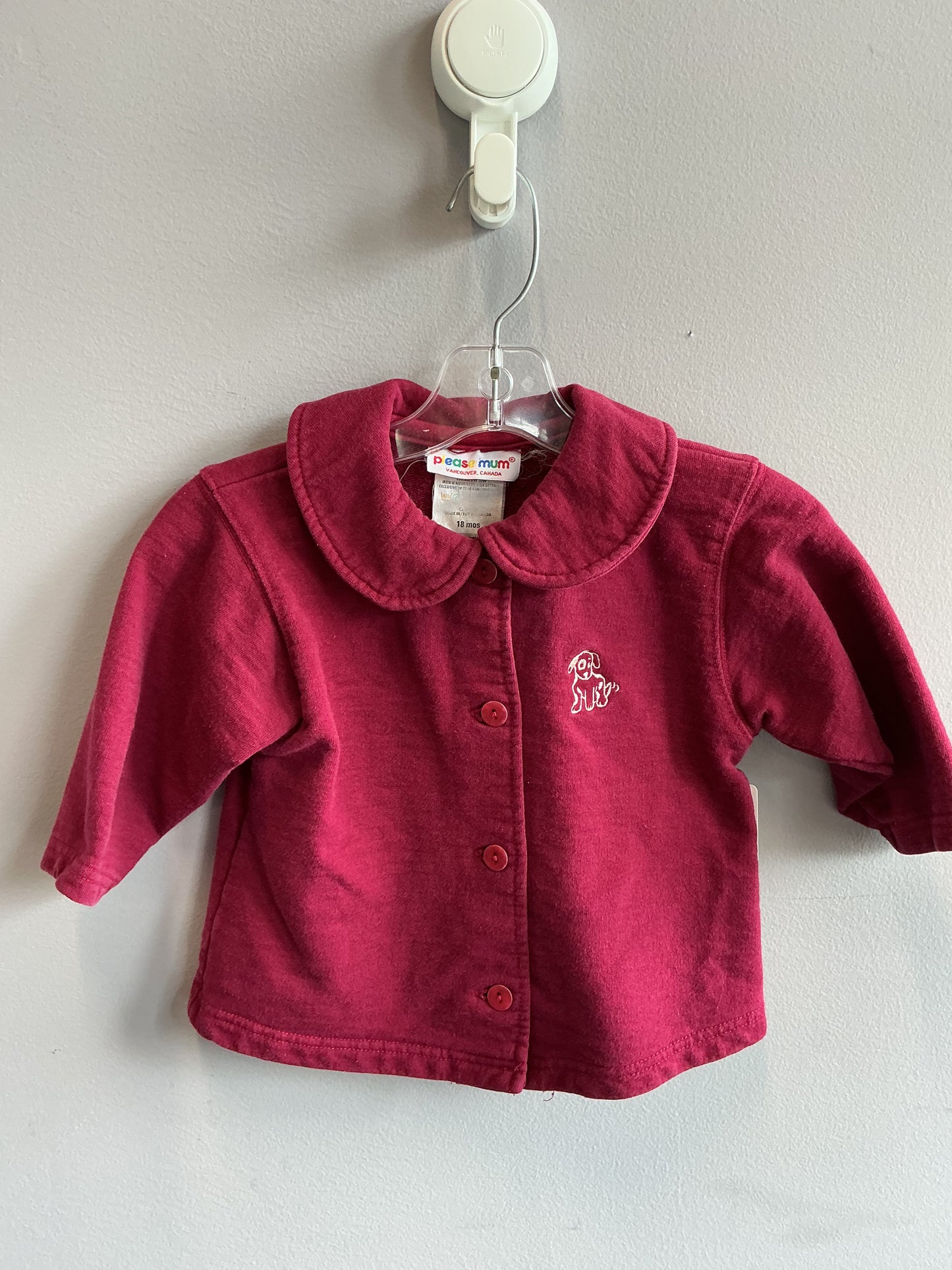 Vintage Please Mum Button Up Coat size 18 mnth