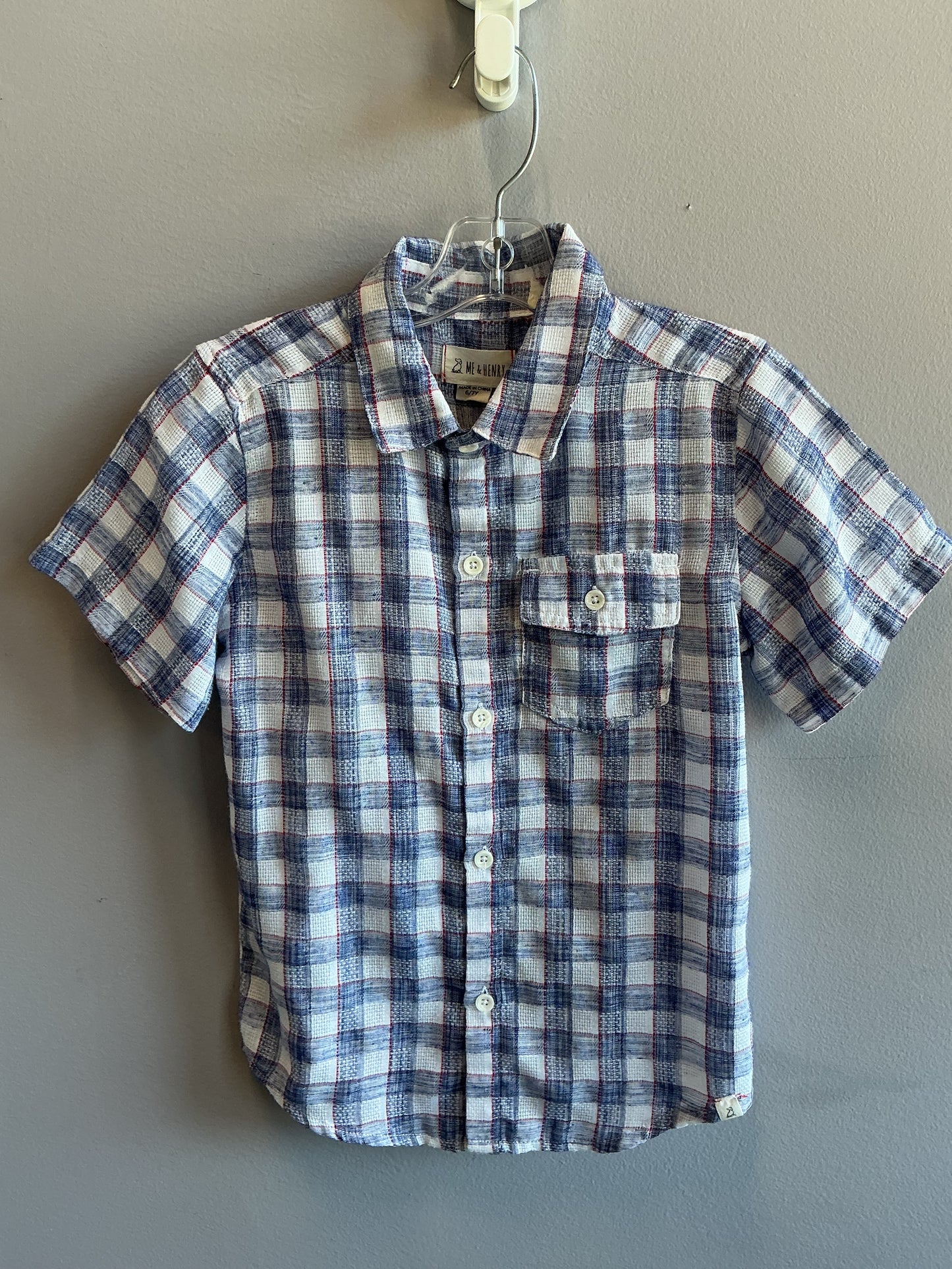 Me & Henry Short Sleeve Button-Up size 7