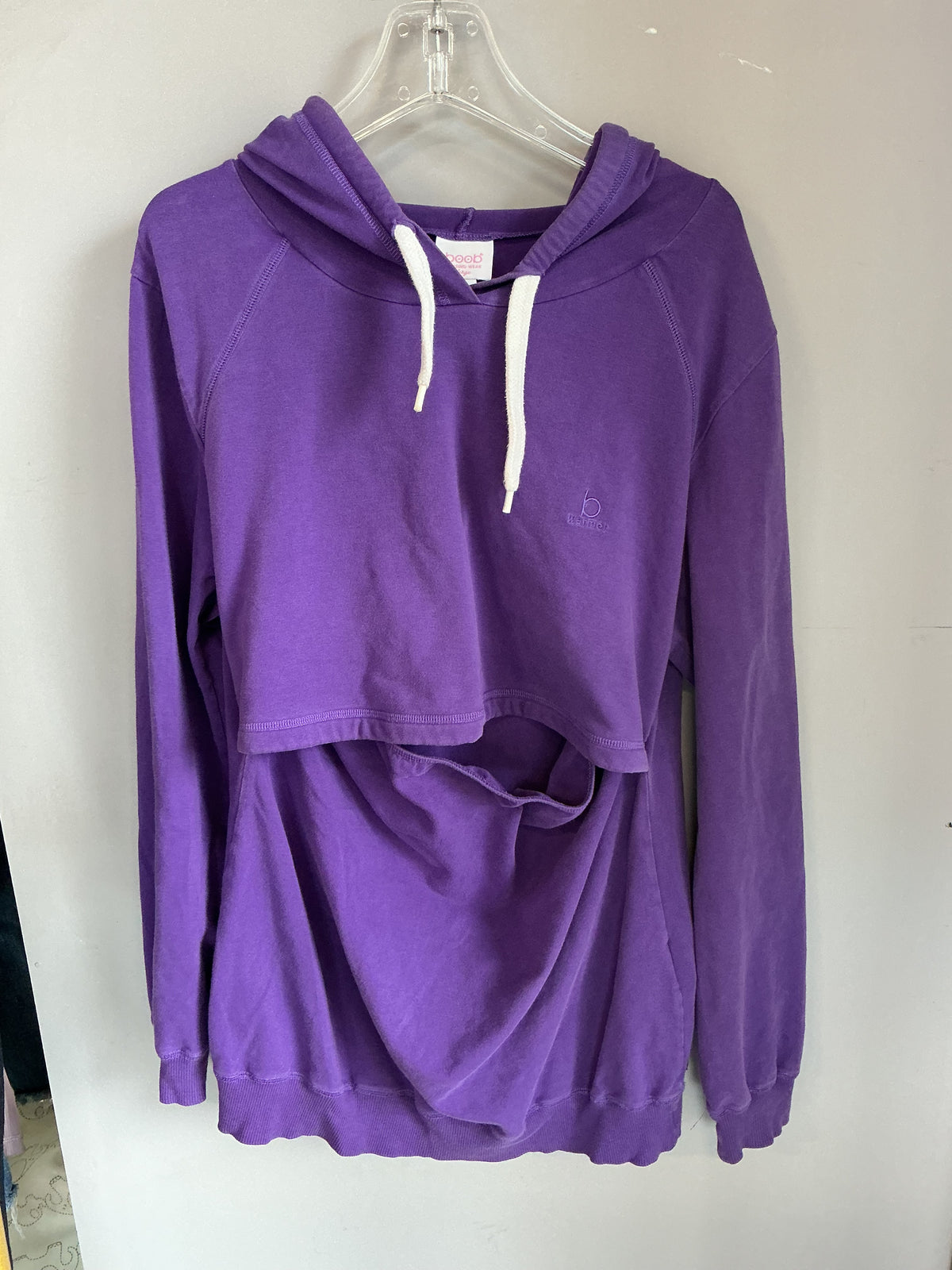 Boob Nursing Hoodie Purple size large