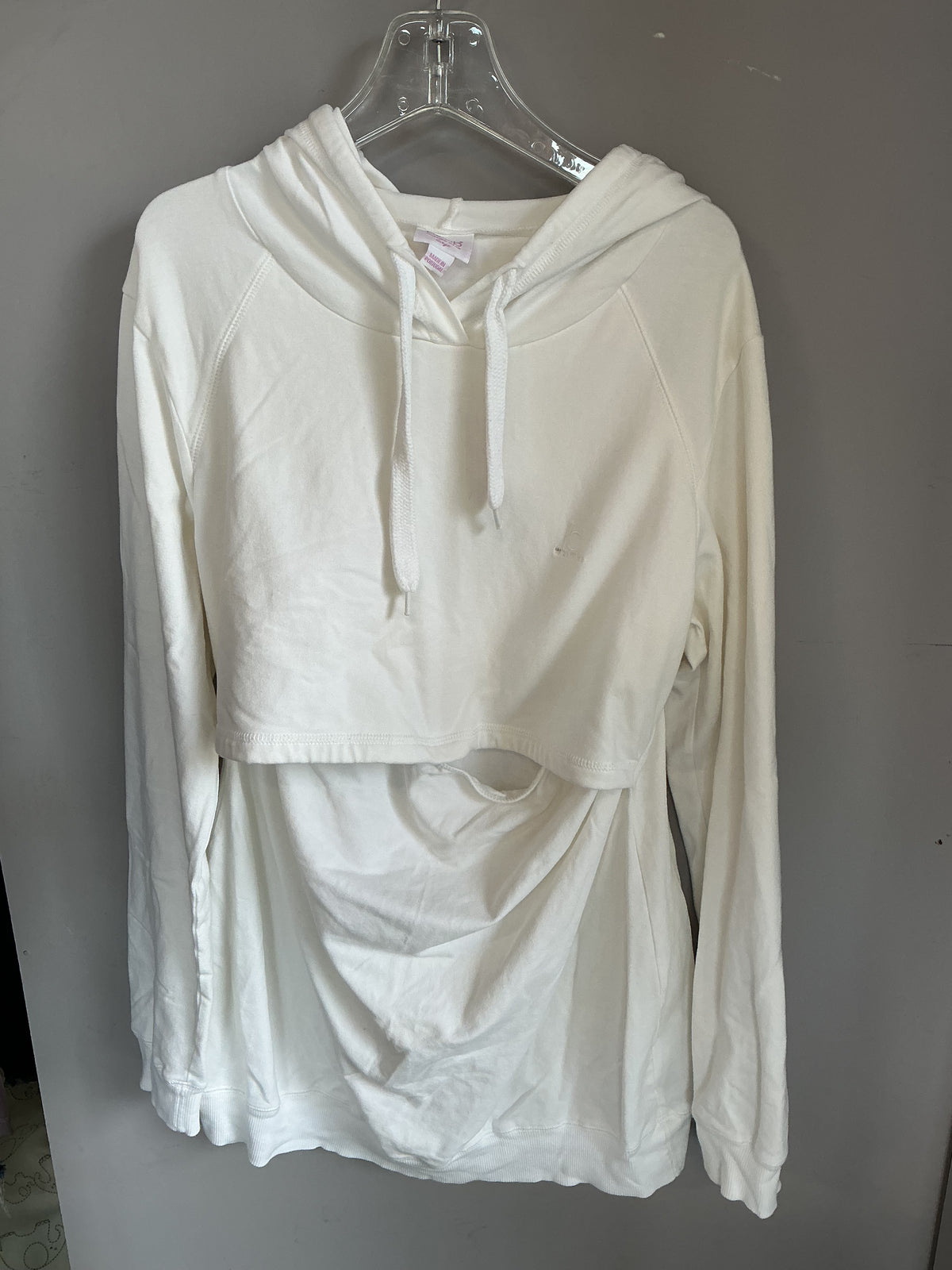 Boob Nursing Hoodie White size large
