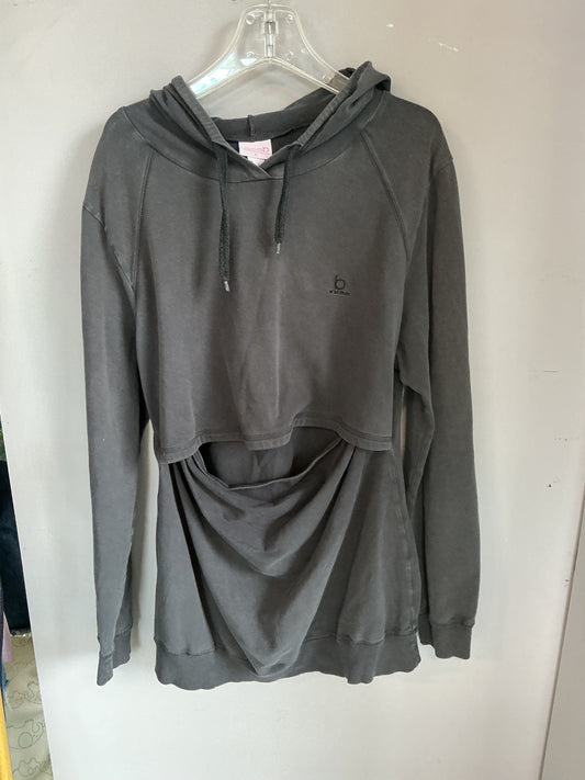 Boob Nursing Hoodie Grey size x-large