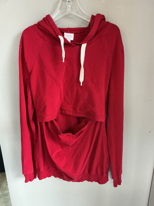 Boob Nursing Hoodie Red size x-large