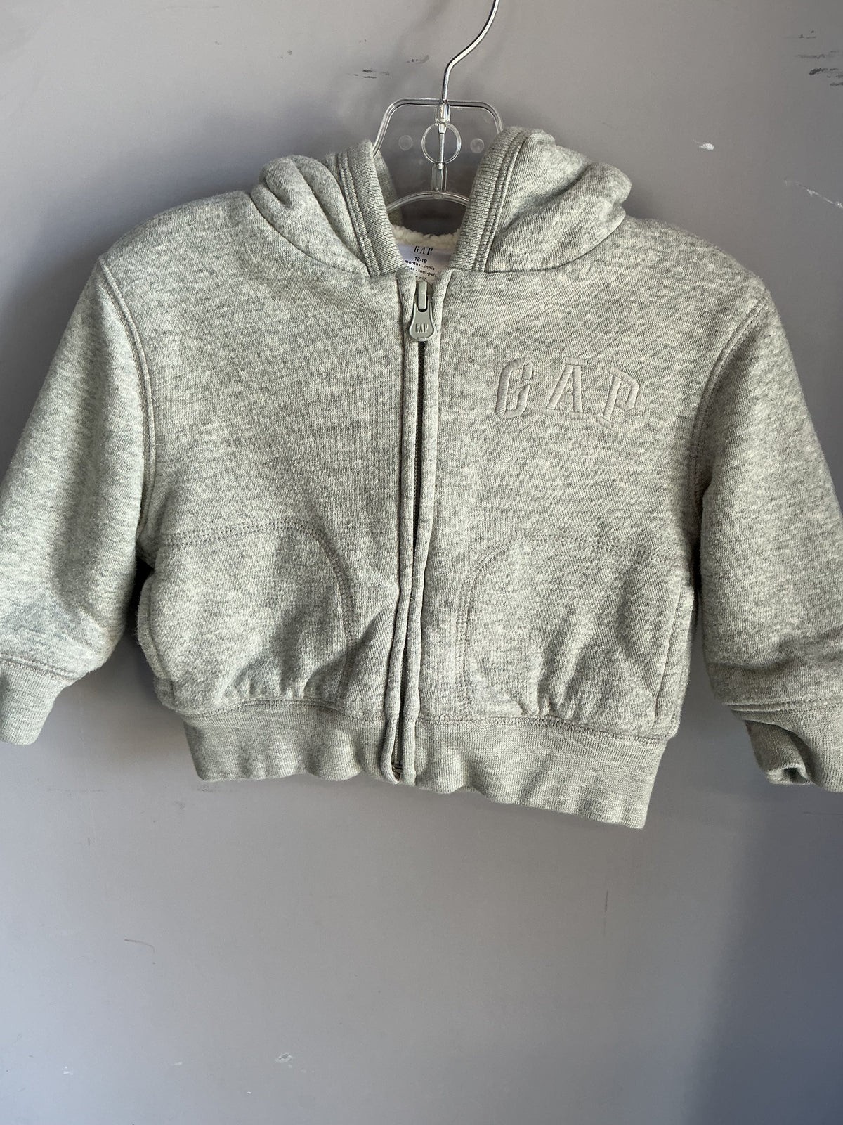 Gap Fleece Lined Zip Up Hoodie size 18 months