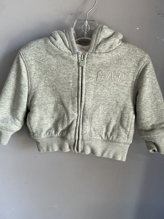 Gap Fleece Lined Zip Up Hoodie size 18 months