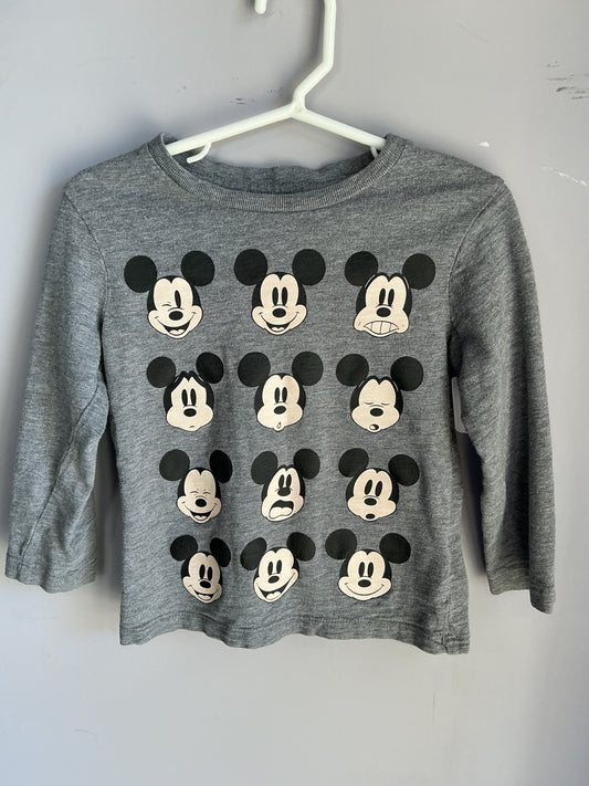 Gap Long Sleeve Mickey Mouse Shirt size 2