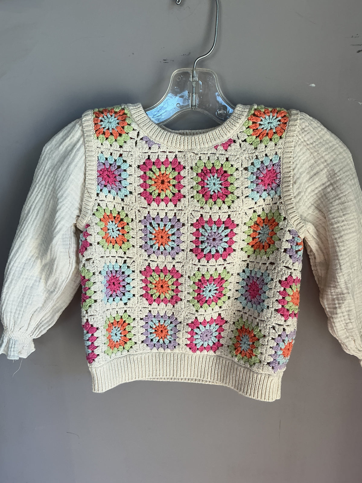 Zara Crochet Sweater size 4