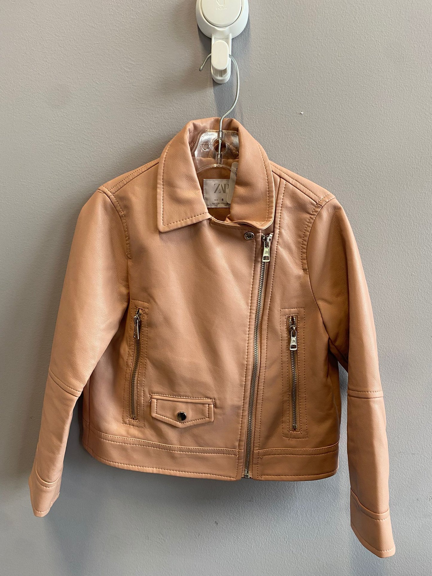 Zara Biker Faux Leather Jacket Size 6