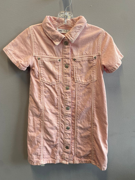 Zara Pink Denim Dress Size 6