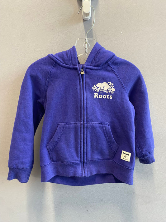 Roots Purple Hooded Zip Up Sweater 18-24M