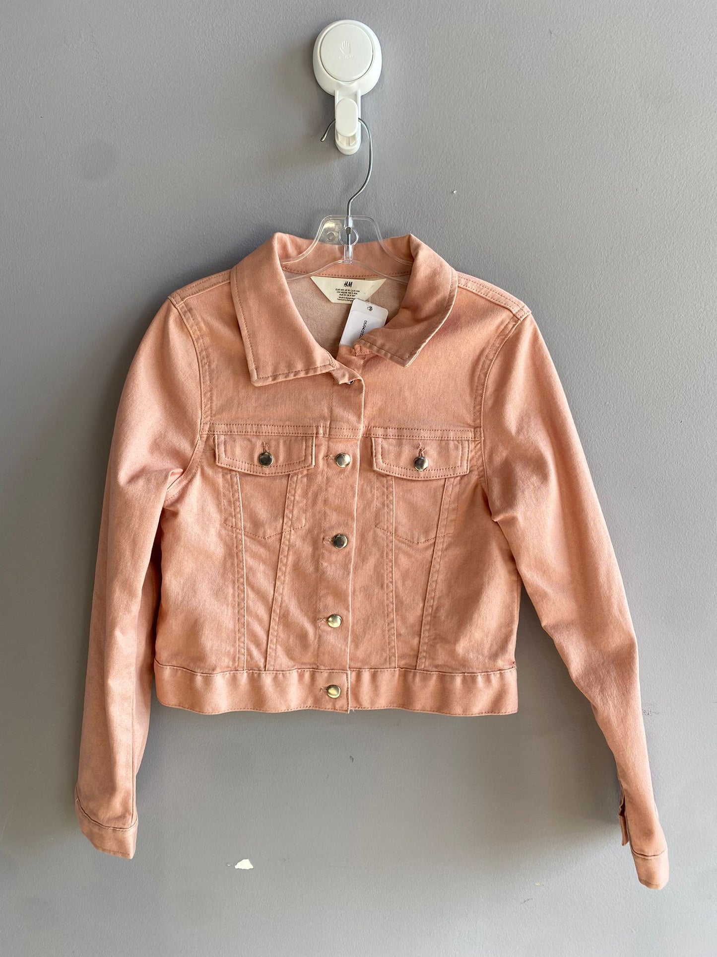 H&M Denim Pink Jacket Size 10