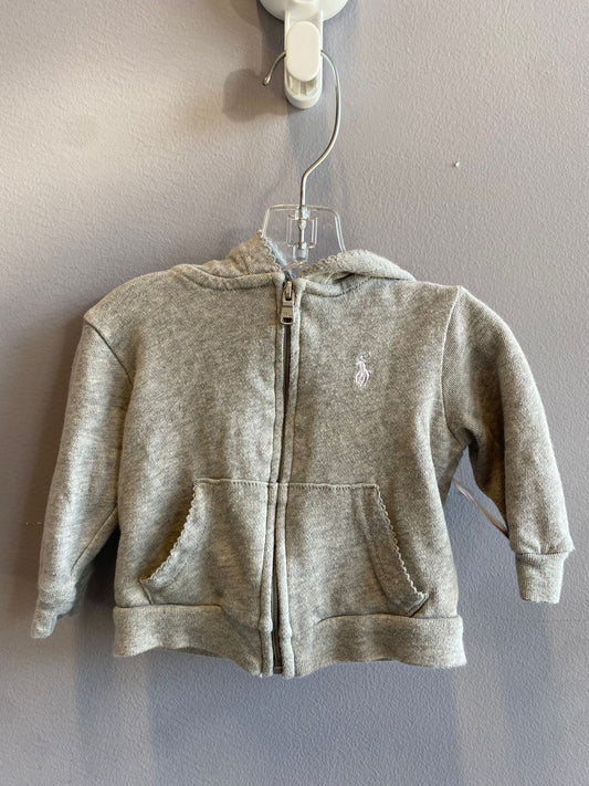 Ralph Lauren Zip Up Hooded Sweater 6M